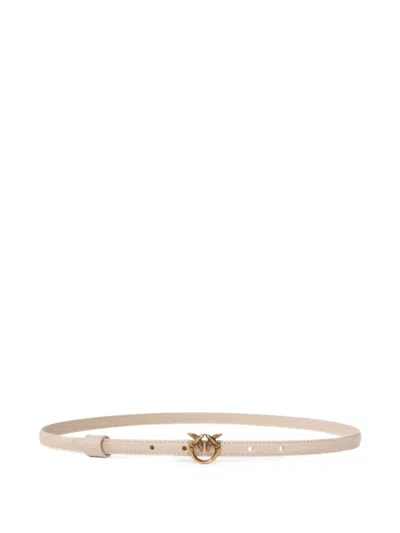 Pinko Love Birds-buckle Belt In White