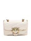 Pinko Love Birds-buckle Quilted Shoulder Bag In White