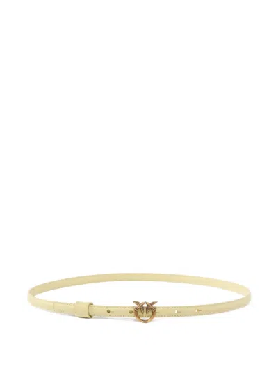 Pinko Love Birds Buckled Belt In Gold