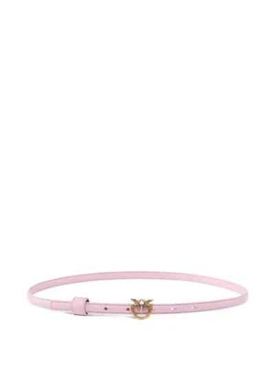 Pinko Love Birds Buckled Belt In Pink