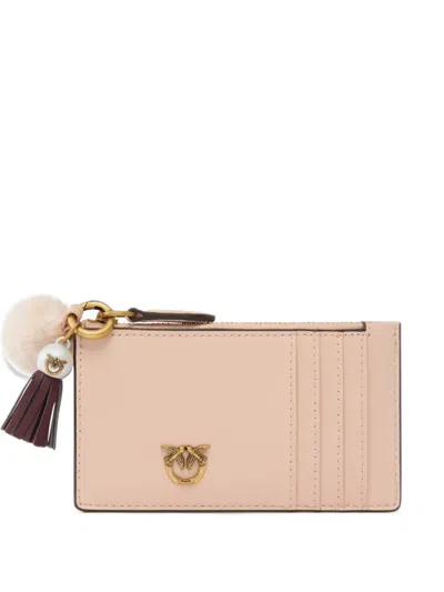 Pinko Love Birds Cardholder In Pink