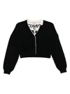 Pinko Love Birds Cardigan In Black