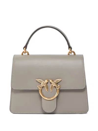Pinko Love Birds Chain Mini Bag In Gray