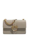 Pinko Love Birds Chain-strap Shoulder Bag In Neutral