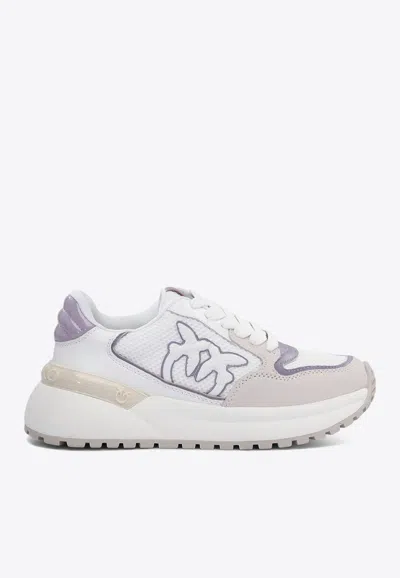 Pinko Love Birds Chunky Low-top Sneakers In Neutral