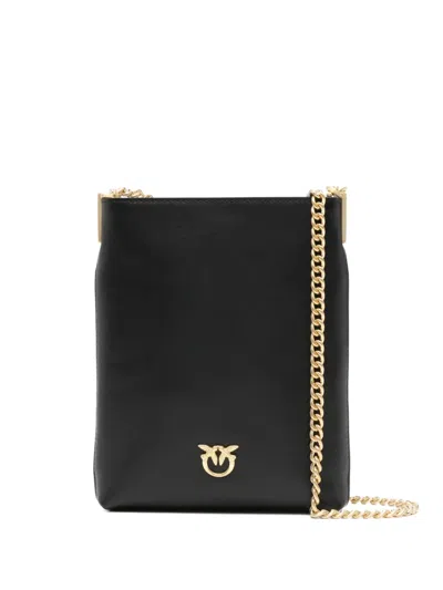 Pinko Love Birds Clutch Bag In Black