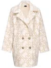 Pinko Love Birds Double-breasted Coat In Multi