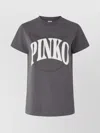 Pinko Love Birds Crew Neck T-shirt In Grey