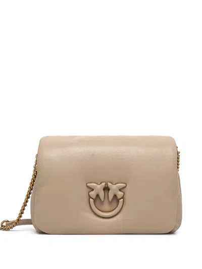 Pinko Love Birds Crossbody Bag In Nude