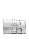 Pinko Love Birds Crossbody Bag In Silver
