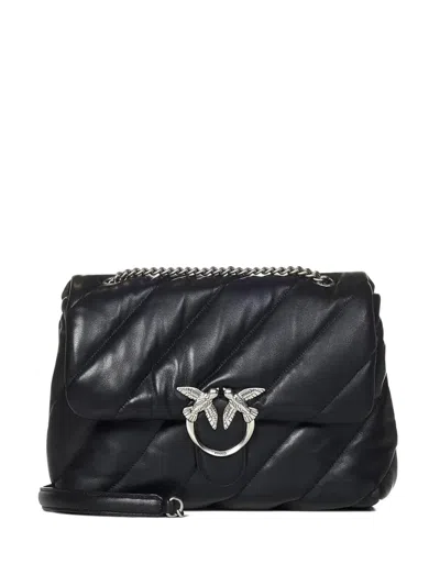 Pinko Love Birds Crossover Bag In Black