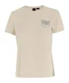 Pinko Love Birds-appliqué T-shirt In Nude
