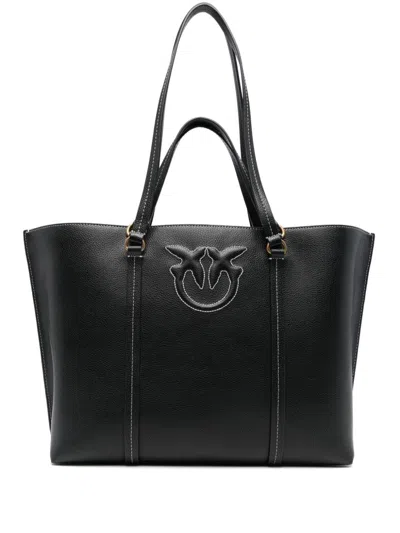 PINKO LOVE BIRDS-EMBOSSED TOTE BAG