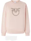 Pinko Love Birds-embroidered Sweatshirt In Pink