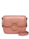 Pinko Love-birds Flap Cross Body Bag In Neutral