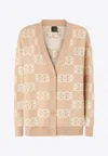 Pinko Half Breed Cardigan Jacquard I Fw25 In Brown