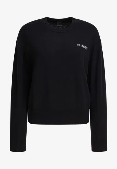 PINKO LOVE BIRDS INTARSIA KNIT SWEATER