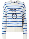 Pinko Love Birds-intarsia Sweater In White