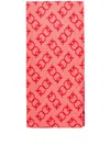 Pinko Love Birds-jacquard Scarf In Pink