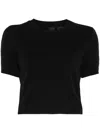 Pinko Martello Semi-sheer Ruched Top In Black