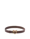 Pinko Love Birds High Leather Belt 4cm