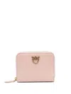 Pinko Love Birds Leather Wallet In Pink