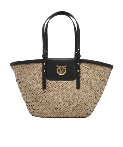 Pinko Love Birds Logo Plaque Tote