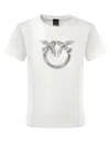 Pinko Love Birds Logo T-shirt In Animal Print