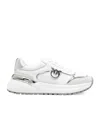 Pinko Sneakers À Logo Avec Détails Effet Miroir In White