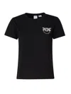 PINKO LOVE BIRDS MINI LOGO EMBROIDERY T-SHIRT