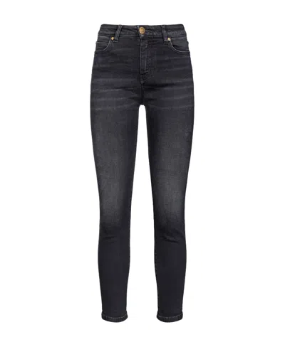 Pinko Love-birds-motif Jersey Trousers In Black