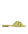 Pinko Love Birds-motif Sandals In Green