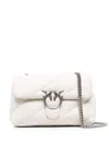 Pinko Love Mini Puff Logo Plaque Shoulder Bag In White