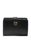 Pinko Love Birds-plaque Wallet In Black