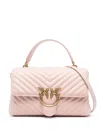 Pinko Love Quilted Top-handle Bag In Rosa