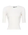 Pinko Ribbed Sweater With Transparent Love Birds Logo In White