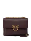 Pinko Love Birds Shoulder Bag In Brown