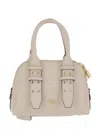 Pinko Mini Escape Leather Handbag In White