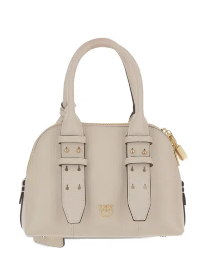 Pinko Love Birds Shoulder Bag In Neutral