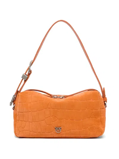 Pinko Love Birds Shoulder Bag In Orange