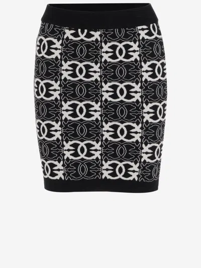 PINKO LOVE BIRDS SKIRT IN VISCOSE BLEND