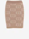 Pinko Love Birds Skirt In Viscose Blend In Multi