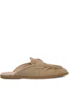 Pinko Embellished Round Toe Flat Sole Loafers In Neutrals