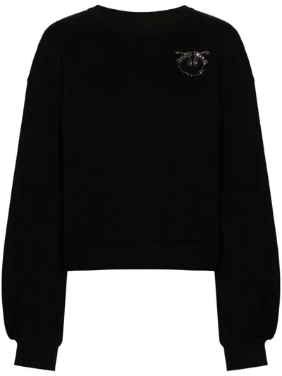 Pinko Love Birds Sweatshirt In Grey