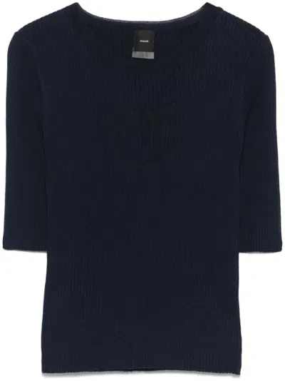 Pinko Love Birds T-shirt In Blau