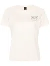 Pinko Love Birds-appliqué T-shirt In Neutrals