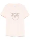 Pinko Love Birds T-shirt In Pink