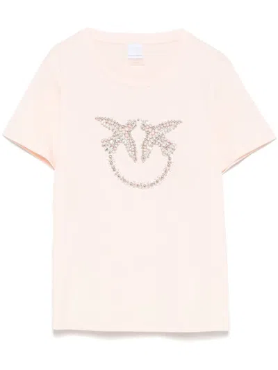 Pinko Love Birds T-shirt In Pink