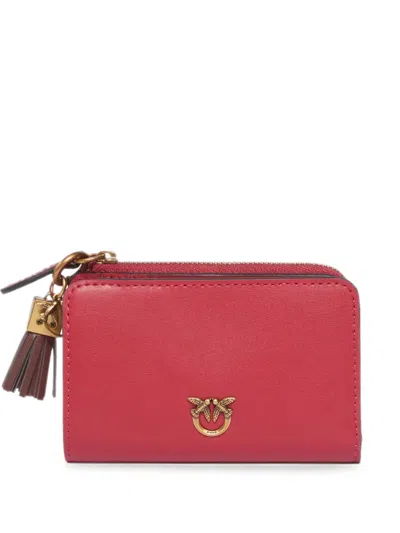 Pinko Love Birds Tassel Wallet In Red