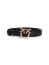 Pinko 'love Birds' Thin Belt In Brown